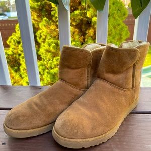 UGG CORY CLASSIC SLIM CHESTNUT SUEDE WEDGE ANKLE BOOTS SIZE US 7 WOMENS